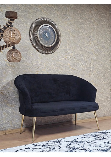 Ikili Teddy Gold Kaplama Sivriltme Ayak Çay Seti Koltuk Ikili Berjer , Balkon, Salon, Ofis Siyah Renk 40,5 Boyut/ebat fiyatları