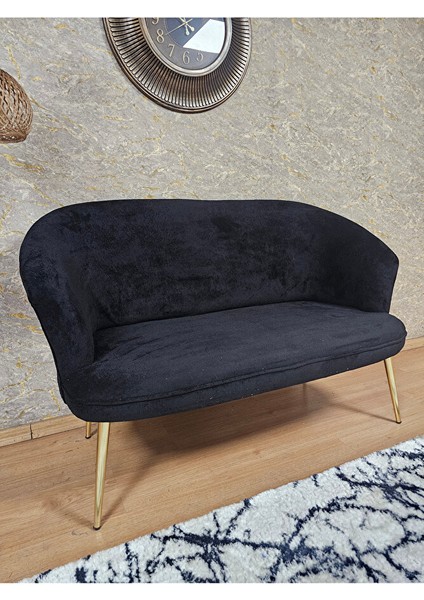 Ikili Teddy Gold Kaplama Sivriltme Ayak Çay Seti Koltuk Ikili Berjer , Balkon, Salon, Ofis Siyah Renk 40,5 Boyut/ebat fırsatları