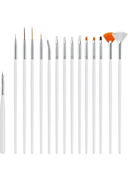 Jel Tırnak Resim Nail Art Tırnak Süsleme Makyaj Için Boyama Fırça Seti Dot Kalem Set (Süs Hediyeli) fiyatları