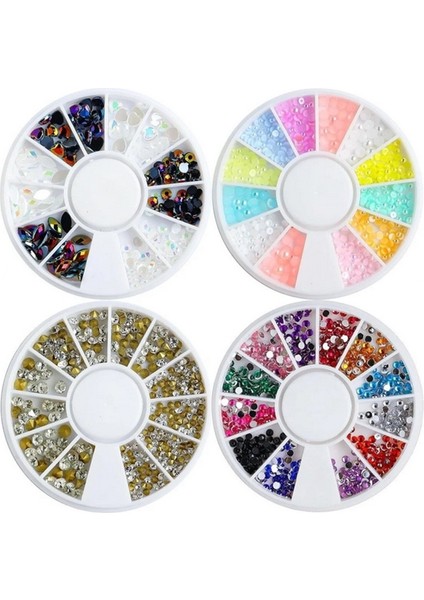Jel Tırnak Resim Nail Art Tırnak Süsleme Makyaj Için Boyama Fırça Seti Dot Kalem Set (Süs Hediyeli)