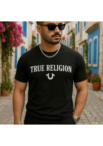 Erkek True Religion Baskılı Süprem T-Shirt