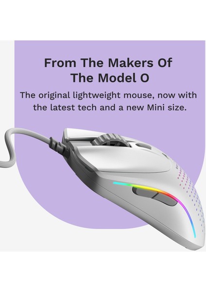 Model O 2 Mini Beyaz Kablolu Oyuncu Faresi: Hafif 49 Gram, 26K Optik Sensör, 80 Milyon Tıkl fiyatları