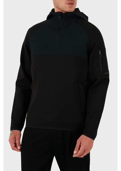 Streç Pamuklu Regular Fit Kapüşonlu Sweat Erkek Sweat 50543921 001 indirimleri