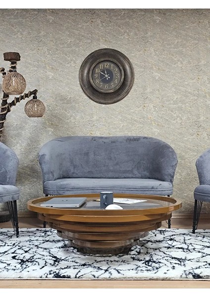 Teddy Takım Siyah Boyalı Telli Ayak Çay Seti Koltuk - Berjer , Balkon, Salon, Ofis Gri Renk 40 x 125 Boyut/ebat fiyatları