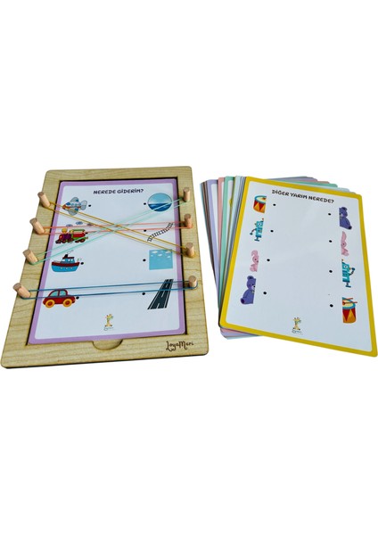 Lastikli Eşleme Tablası, Ince Motor Etkinlik, Okulöncesi, Özel Eğitim Etkinlik Seti modelleri