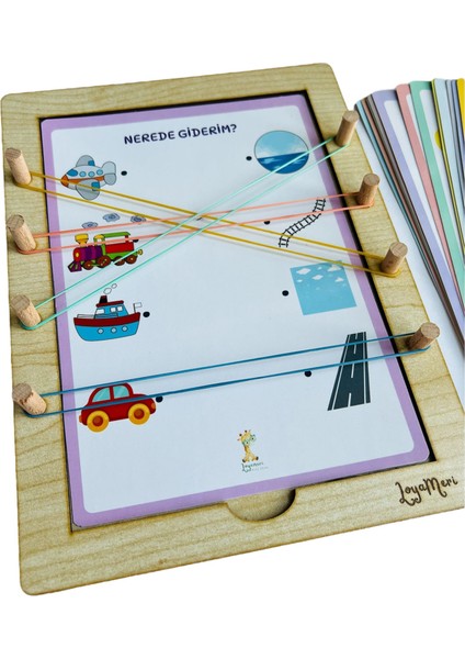 Lastikli Eşleme Tablası, Ince Motor Etkinlik, Okulöncesi, Özel Eğitim Etkinlik Seti indirimleri