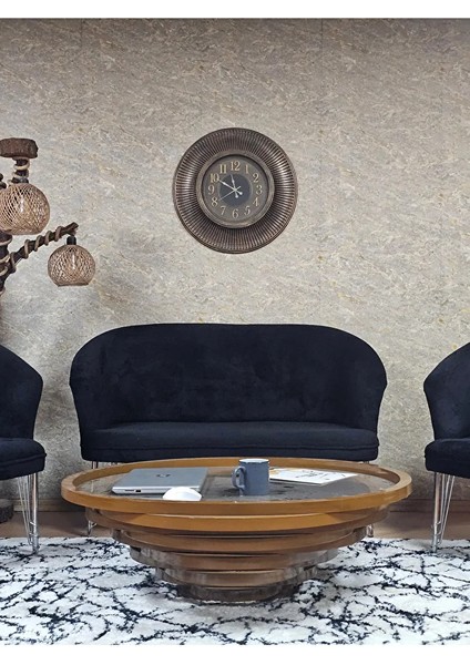 Teddy Takım Krom Kaplama Telli Ayak Çay Seti Koltuk - Berjer , Balkon, Salon, Ofis Siyah Renk 40 x 125 Boyut/ebat fiyatları