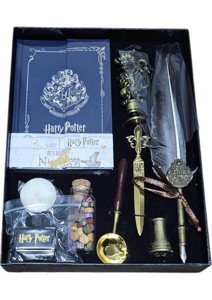 Harry Potter Mühür Seti – Balmumu, Tüy Kalem, Mürekkep ve Aksesuar Hediyelik Koleksiyon Kutusu modelleri