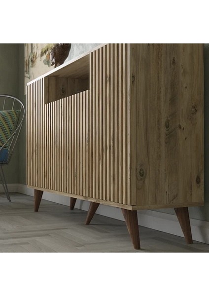 Hunerika Zoledo Zebra Kapak 4 Kapaklı 1 Bölmeli Premium Konsol- Minifiks - Atlantik Çam fiyatları