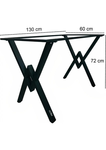 60X130 X Ayak Retro Metal Masa Ayak modelleri