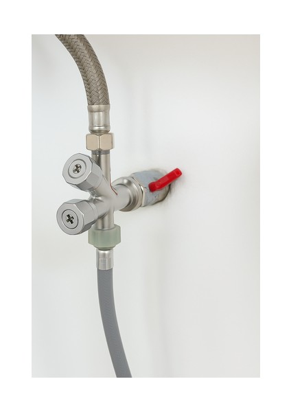 Dual Ara Musluk | Çamaşır & Bulaşık Makinesi Musluğu | 1/2” Giriş, 2 Çıkış, Pirinç Gövde fırsatları