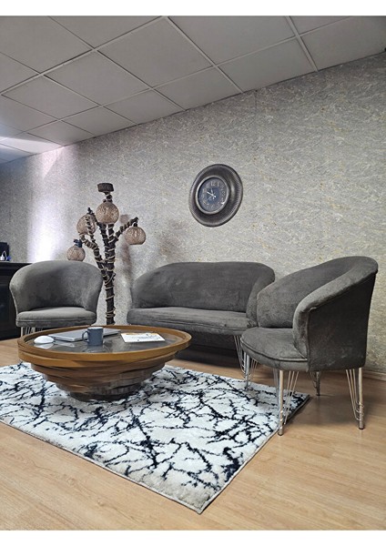 Teddy Takım Krom Kaplama Telli Ayak Çay Seti Koltuk - Berjer , Balkon, Salon, Ofis Kahverengi Renk 40 x 125 Boyut/ebat fırsatları