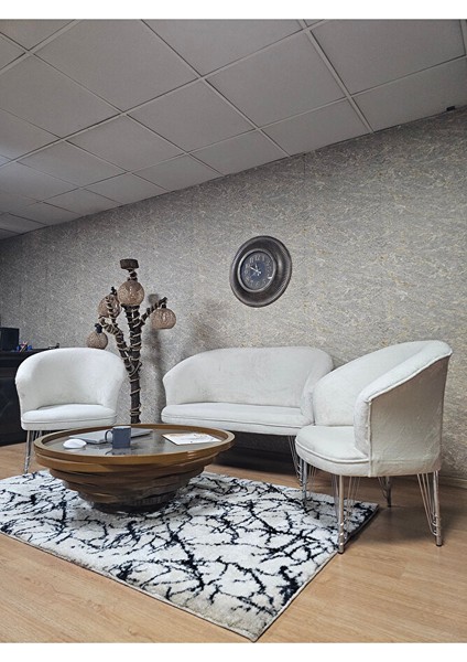 Teddy Takım Krom Kaplama Telli Ayak Çay Seti Koltuk - Berjer , Balkon, Salon, Ofis Krem Renk 40 x 125 Boyut/ebat fırsatları