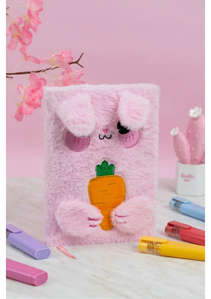 Pelüş ve Eğlenceli Defter - Tavşan Figürlü