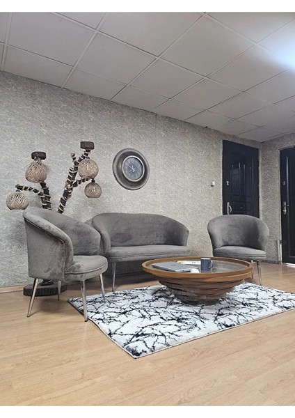 Teddy Takım Krom Kaplama Sivriltme Ayak Çay Seti Koltuk - Berjer , Balkon, Salon, Ofis Kahverengi Renk 40 x 125 Boyut/ebat modelleri