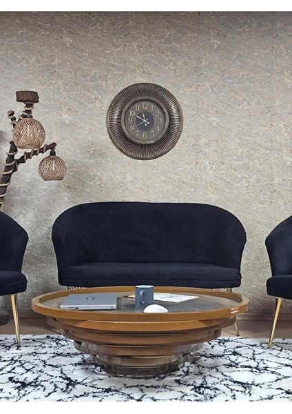 Teddy Takım Gold Kaplama Sivriltme Ayak Çay Seti Koltuk - Berjer , Balkon, Salon, Ofis Siyah Renk 40 x 125 Boyut/ebat fiyatları