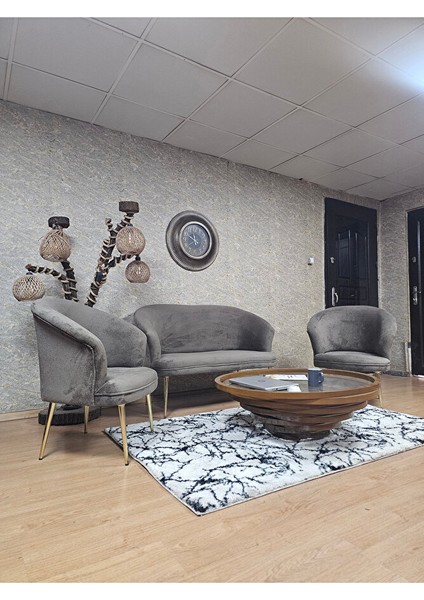 Teddy Takım Gold Kaplama Sivriltme Ayak Çay Seti Koltuk - Berjer , Balkon, Salon, Ofis Kahverengi Renk 40 x 125 Boyut/ebat modelleri