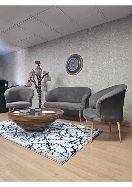 Teddy Takım Gold Kaplama Sivriltme Ayak Çay Seti Koltuk - Berjer , Balkon, Salon, Ofis Kahverengi Renk 40 x 125 Boyut/ebat fırsatları