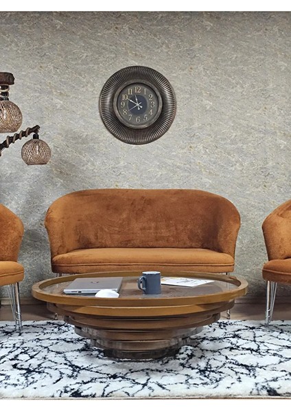 Teddy Takım Krom Kaplama Telli Ayak Çay Seti Koltuk - Berjer , Balkon, Salon, Ofis Kiremit Renk 40 x 125 Boyut/ebat fiyatları