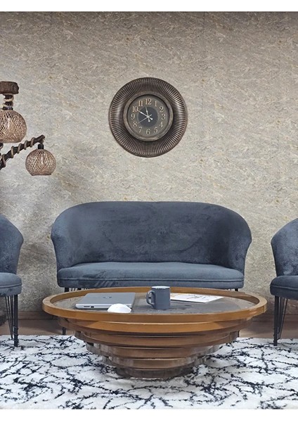 Teddy Takım Siyah Boyalı Telli Ayak Çay Seti Koltuk - Berjer , Balkon, Salon, Ofis Füme Renk 40 x 125 Boyut/ebat fiyatları