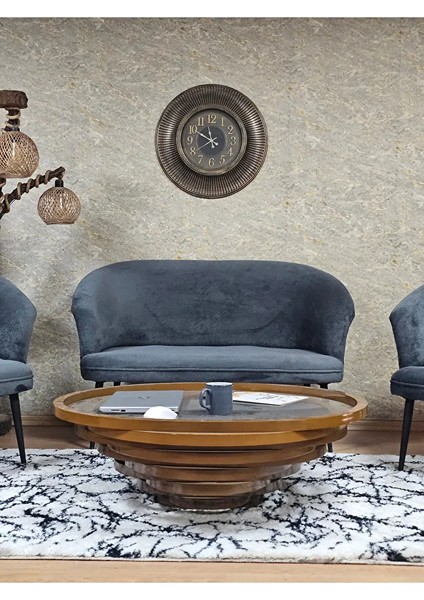 Teddy Takım Siyah Boyalı Sivriltme Ayak Çay Seti Koltuk - Berjer , Balkon, Salon, Ofis Füme Renk 40 x 125 Boyut/ebat fiyatları