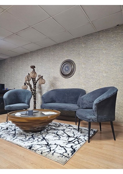 Teddy Takım Siyah Boyalı Sivriltme Ayak Çay Seti Koltuk - Berjer , Balkon, Salon, Ofis Füme Renk 40 x 125 Boyut/ebat fırsatları