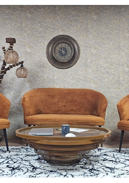 Teddy Takım Siyah Boyalı Sivriltme Ayak Çay Seti Koltuk - Berjer , Balkon, Salon, Ofis Turuncu Renk 40 x 125 Boyut/ebat fiyatları