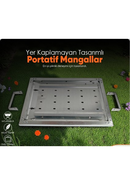 Miraç 45X30CM Katlanır Mangal Çantalı Lazer Kesim Orta Boy fiyatları