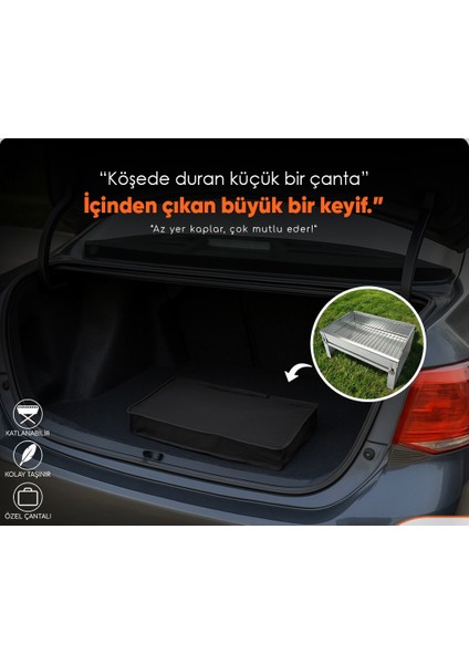 Miraç 45X30CM Katlanır Mangal Çantalı Lazer Kesim Orta Boy fırsatları