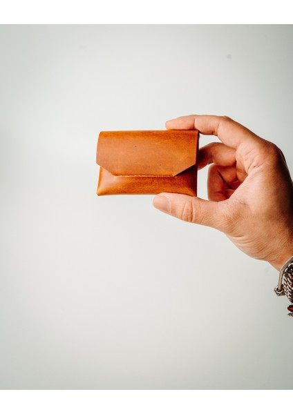 Minimalist El Yapımı Hakiki Deri Cüzdan