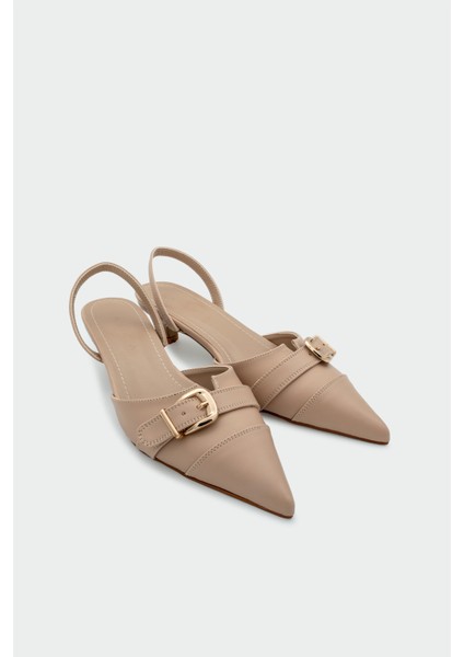 Dudi Nude Kemer Detaylı Kadın Topuklu Ayakkabı fiyatları