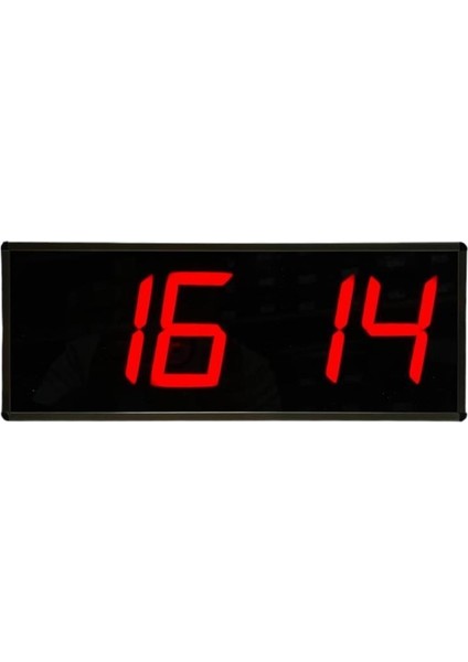 Wifi Senkronize Dijital LED Duvar ve Masa Saati – Otomatik Internet Saat Ayarlı, Kırmızı Led, 15X37 cm