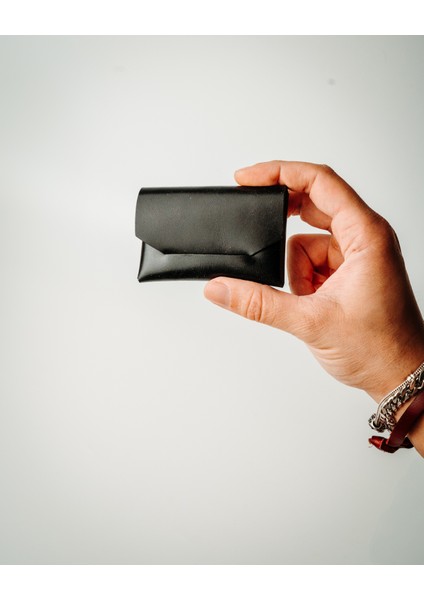 Minimalist El Yapımı Hakiki Deri Cüzdan