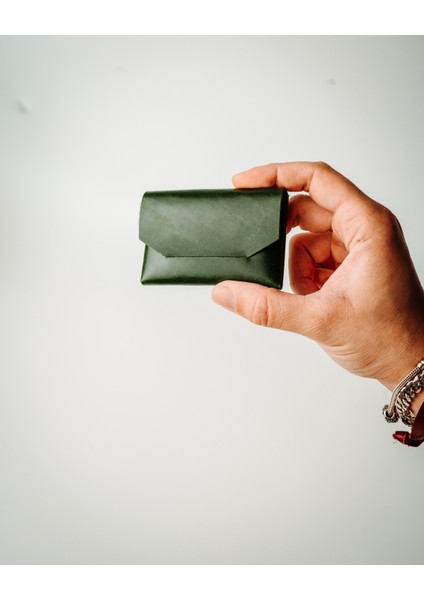 Minimalist El Yapımı Hakiki Deri Cüzdan