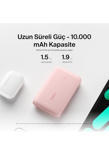 Boostcharge Power Bank, Entegre Kablolu Taşınabilir Şarj Cihazı 10K Pd 20W - Usb-C Güç Dağıtı fırsatları