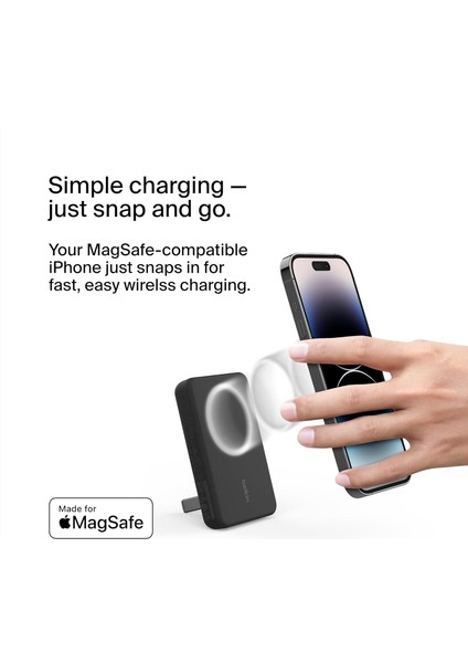 5000MAH Manyetik Kablosuz Güç Bankası, Magsafe Uyumlu Taşınabilir Power Bank, 7.5W Çıkış ve 1 indirimleri