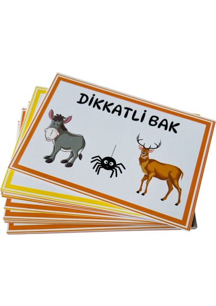 Dikkatli Bak, Hangisi Yok? Kartları 40 Kart Okulöncesi Etkinlik fırsatları
