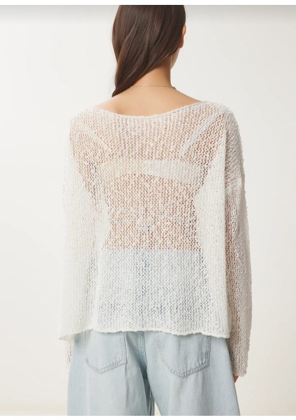 Kadın Oversize %100 Viskon Ajurlu Bluz