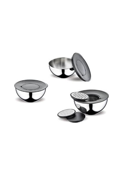 Rendeli Çok Amaçlı Saklama Kabı Seti 16-20-24 cm