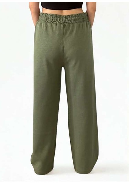 Double Face Bol Paça Bayan Eşofman Haki Renk fırsatları