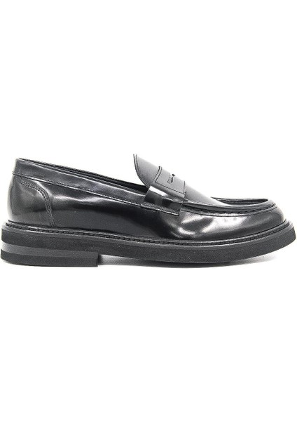 101 6km 4528 Erkek Klasik Ayakkabı - Siyah Rugan