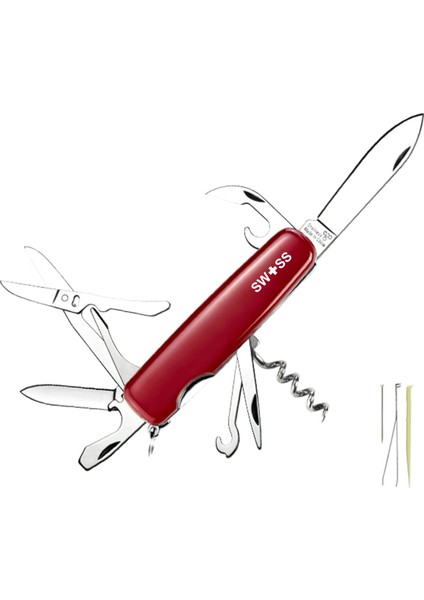 Swıss Fonksiyonlu Paslanmaz Çelik Orijinal Isviçre Çakısı (A01.10.01)