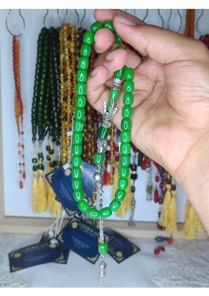 10*8.5 mm Ölçülerinde İmame Kartal Pençeli Sıkma Kehribar Tesbih modelleri