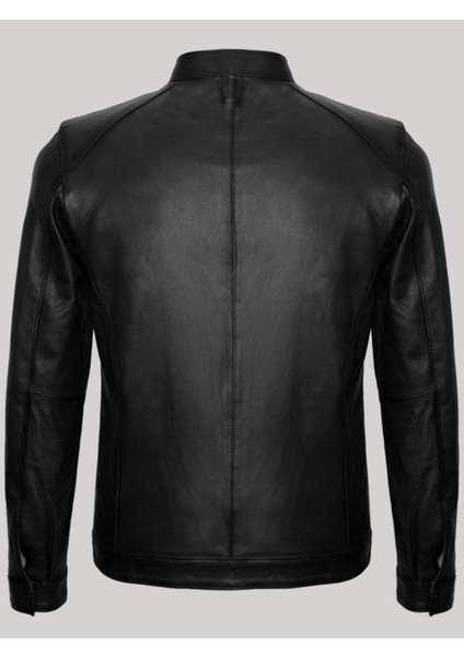 Hakiki Kuzu Derisi Siyah Erkek Deri Mont Dik Yaka Leon Deri Ceket fiyatları