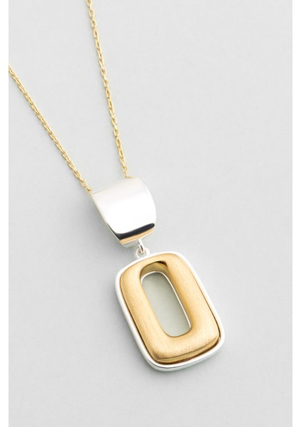 Novara 18 Ayar Sarı ve Beyaz Altın Kaplama 44 cm Gümüş Kolye indirimleri