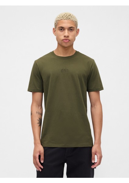 Erkek Yeşil Everyday Soft Gap Mini Logo T-Shirt
