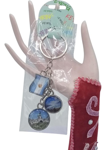 Arjantin Üçlü Epoksi Metal Çift Taraflı Damla Anahtarlık Argentina fiyatları