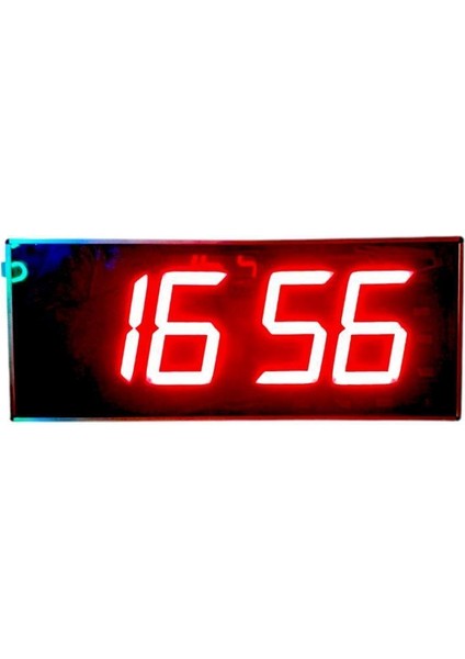 Wifi Senkronize Dijital LED Duvar ve Masa Saat Derece – Otomatik Internet Saat Ayarlı, Kırmızı Led, 16X40 cm