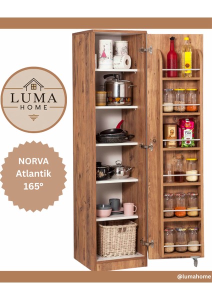 Norva Tek Kapılı Tekerlekli Kiler Dolabı