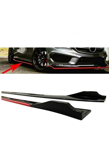 Seat Leon 2012-2020 Kırmızı Şeritli Renkli Yan Marşpiyel 2 Adet Piona Black fiyatları